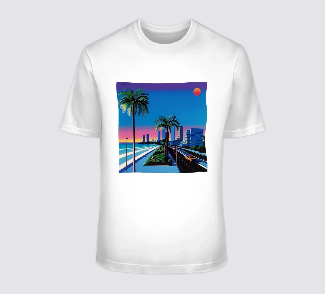 Hiroshi Nagai Tramonto in città t-shirt da THE CAROLINE