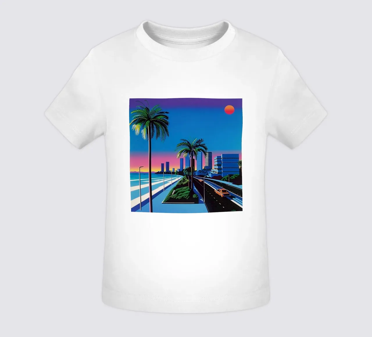 Hiroshi Nagai Tramonto in città maglietta neonato da THE CAROLINE