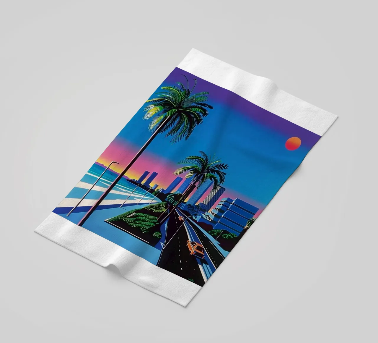Hiroshi Nagai Tramonto in città telo mare da THE CAROLINE