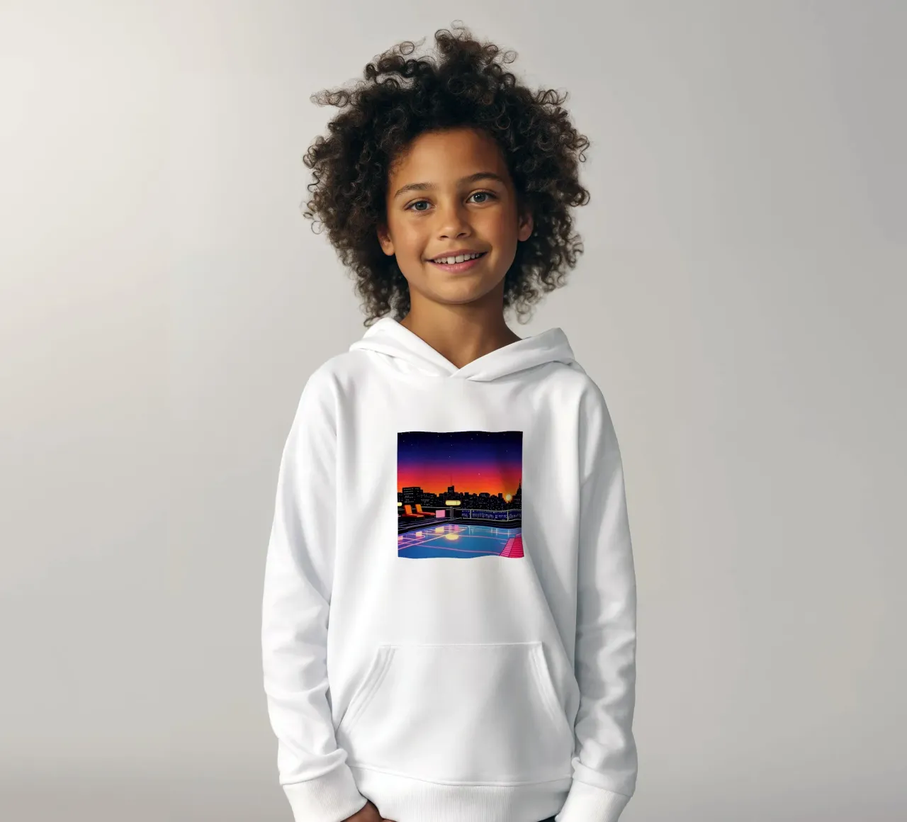 Hiroshi Nagai Sky Pool Night felpa bambino con cappuccio da THE CAROLINE