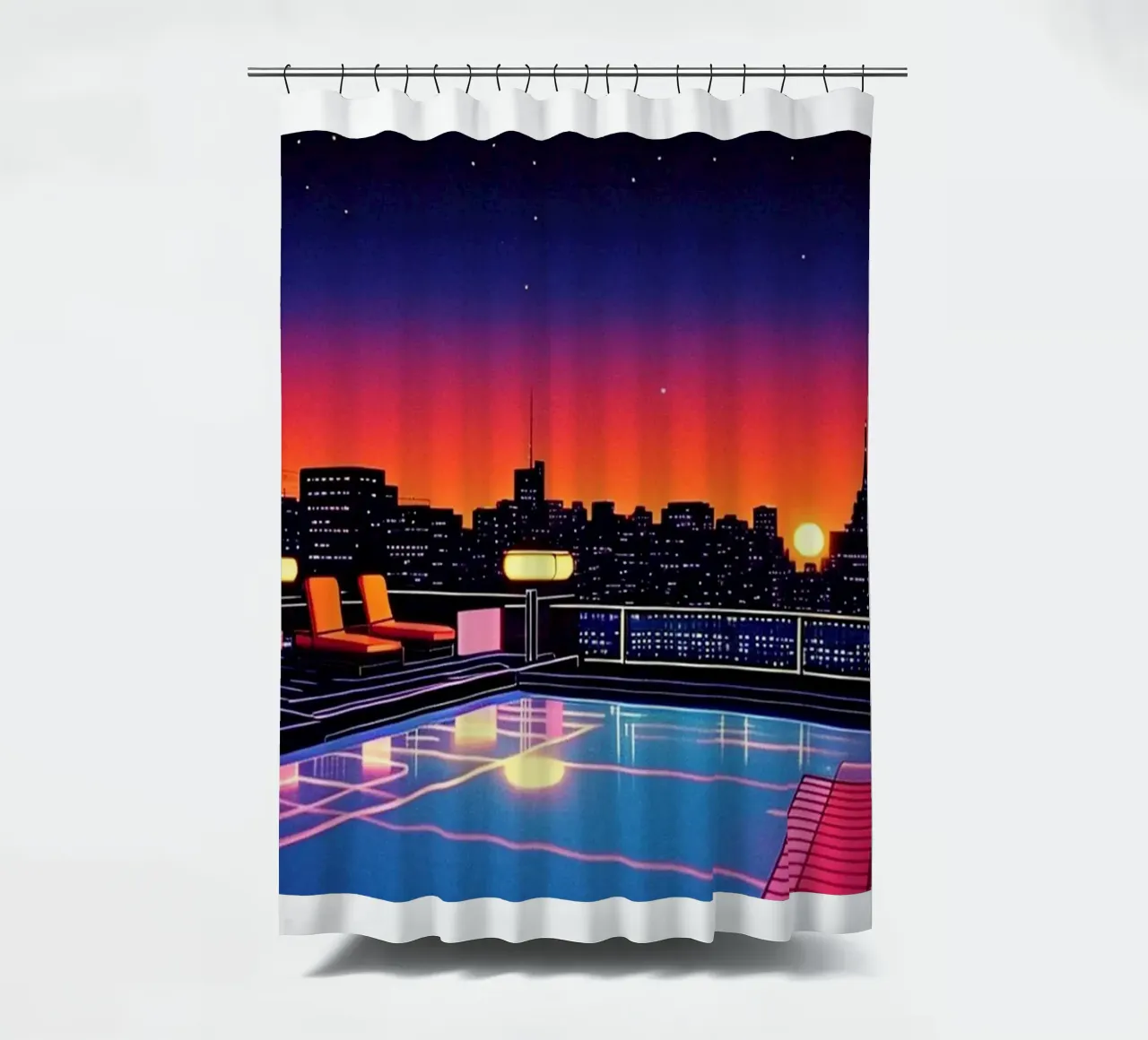 Hiroshi Nagai Sky Pool Night tenda da doccia da THE CAROLINE