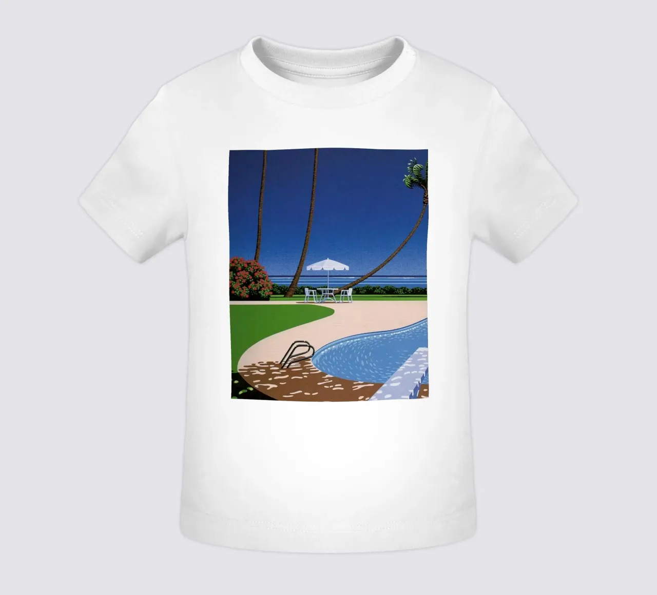 Piscina sulla spiaggia Hiroshi Nagai maglietta neonato da THE CAROLINE