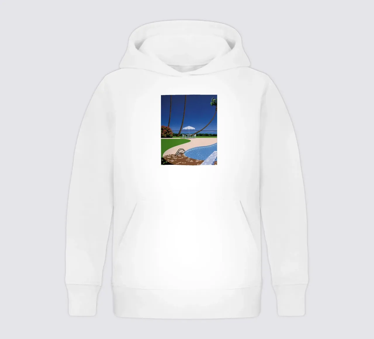 Piscina sulla spiaggia Hiroshi Nagai felpa bambino con cappuccio da THE CAROLINE