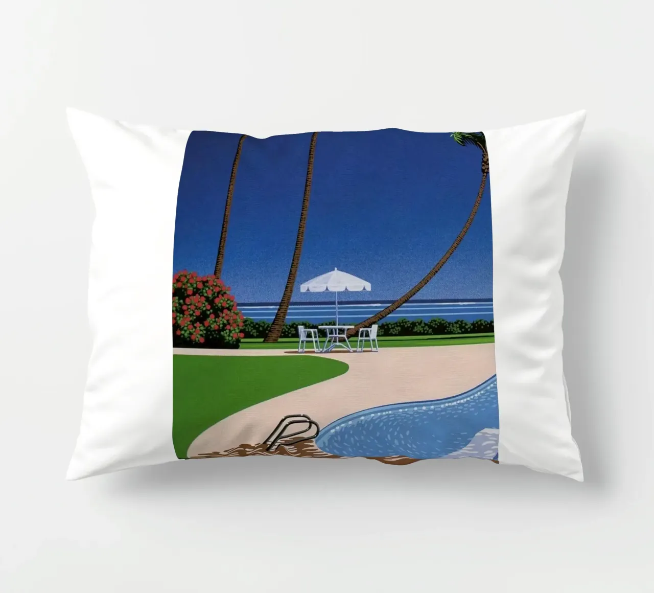 Piscina sulla spiaggia Hiroshi Nagai cuscino da THE CAROLINE