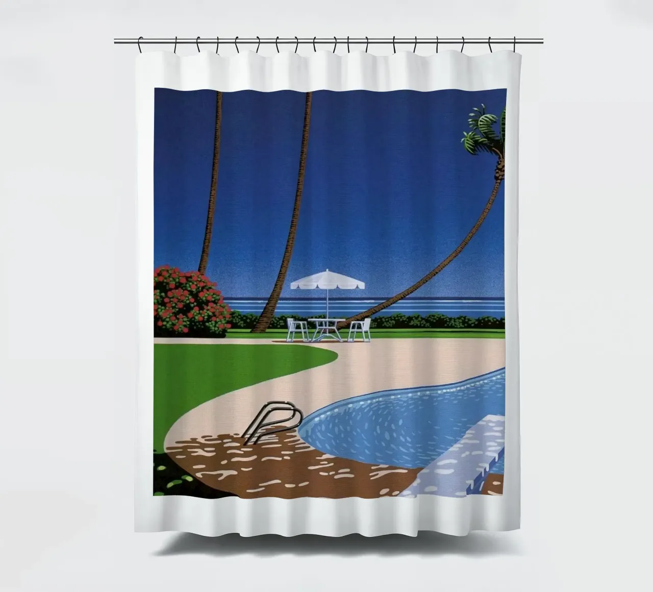 Piscina sulla spiaggia Hiroshi Nagai tenda da doccia da THE CAROLINE
