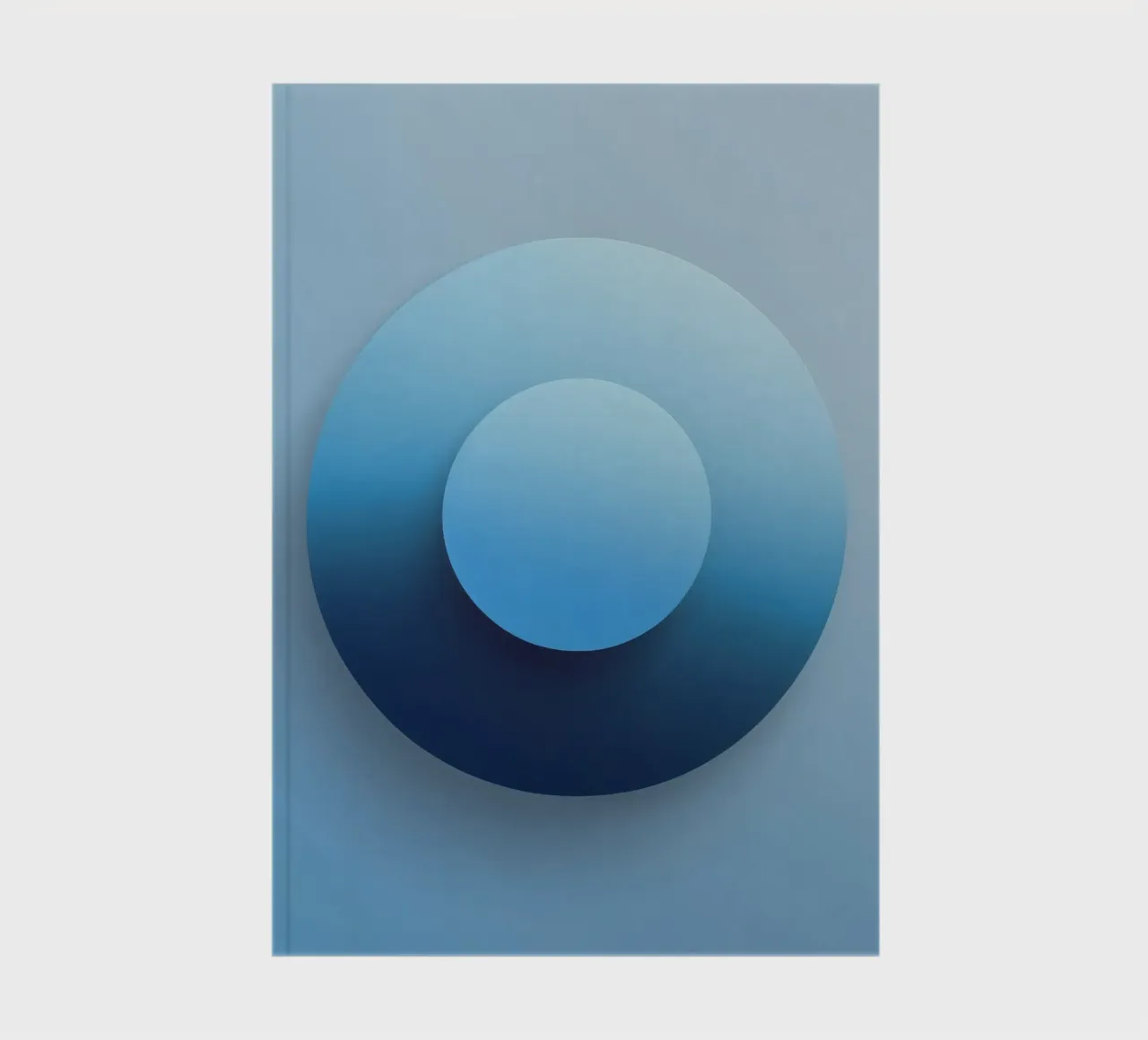 Blue focus - Abstract 3D circle in blue with gradient notebook by RB-Digital-Paintings