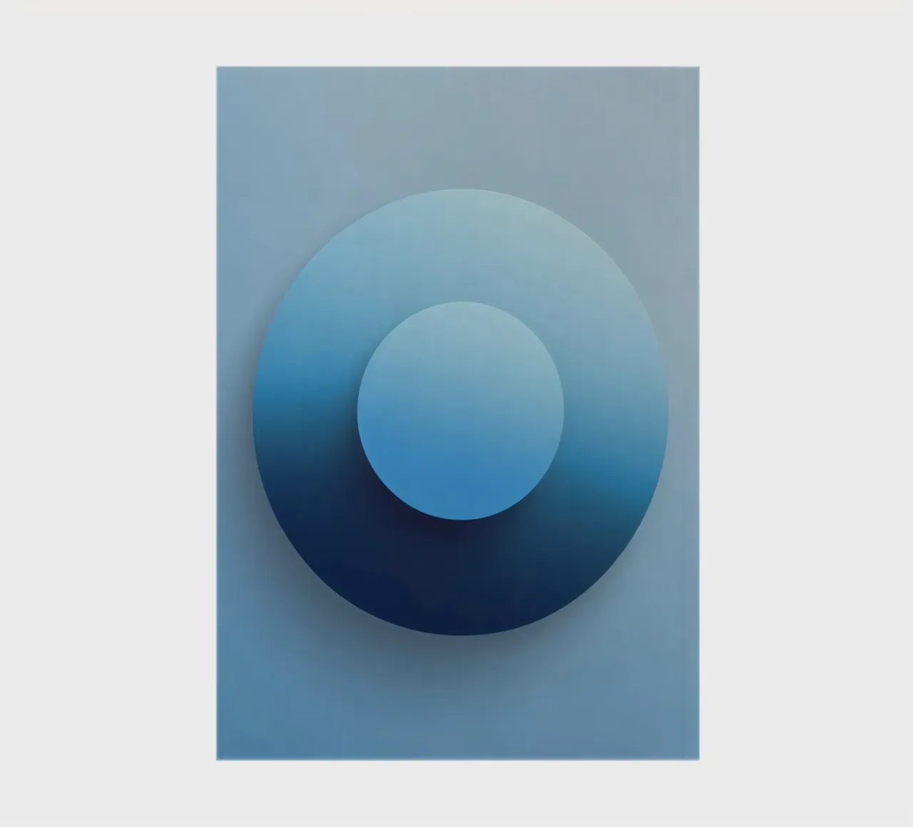 Blue focus - Abstract 3D circle in blue with gradient notebook by RB-Digital-Paintings