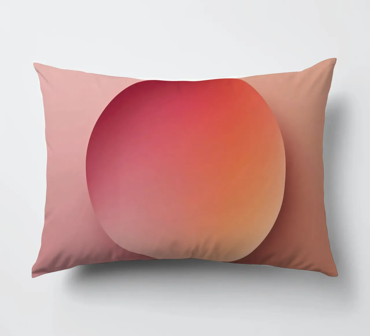 Sunset Sphere, Focus, Abstract 3D Sphere, Orange, Pink decorative cushion by RB-Digital-Paintings