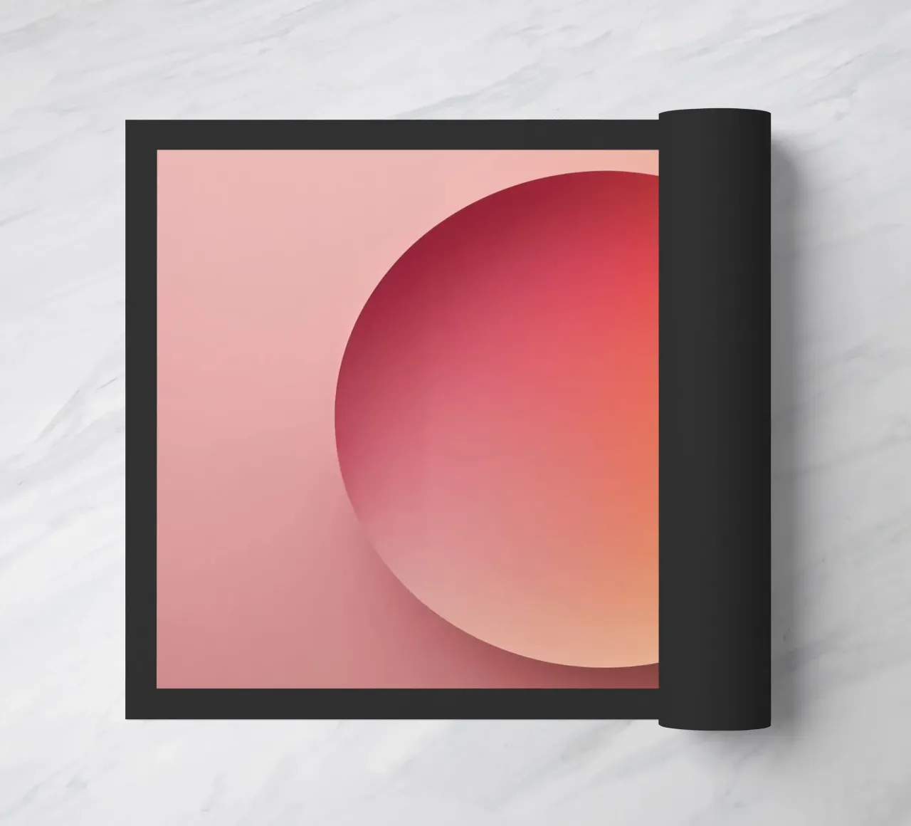 Sfera del tramonto, Focus, Sfera astratta 3D, arancione, rosa zerbino da RB-Digital-Paintings