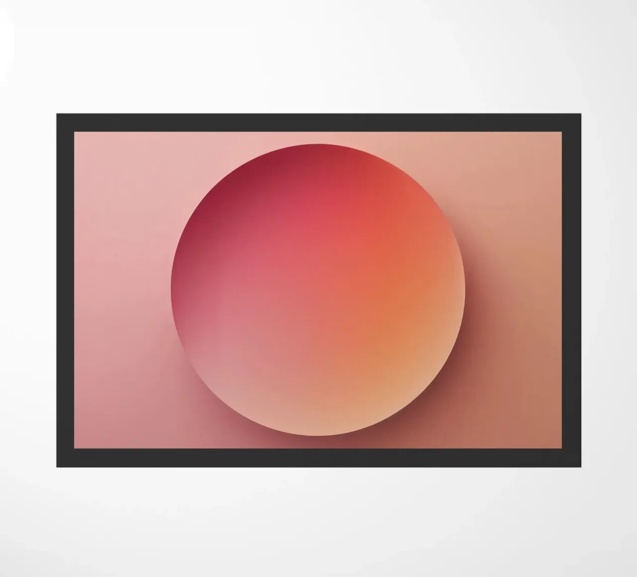 Sfera del tramonto, Focus, Sfera astratta 3D, arancione, rosa zerbino da RB-Digital-Paintings
