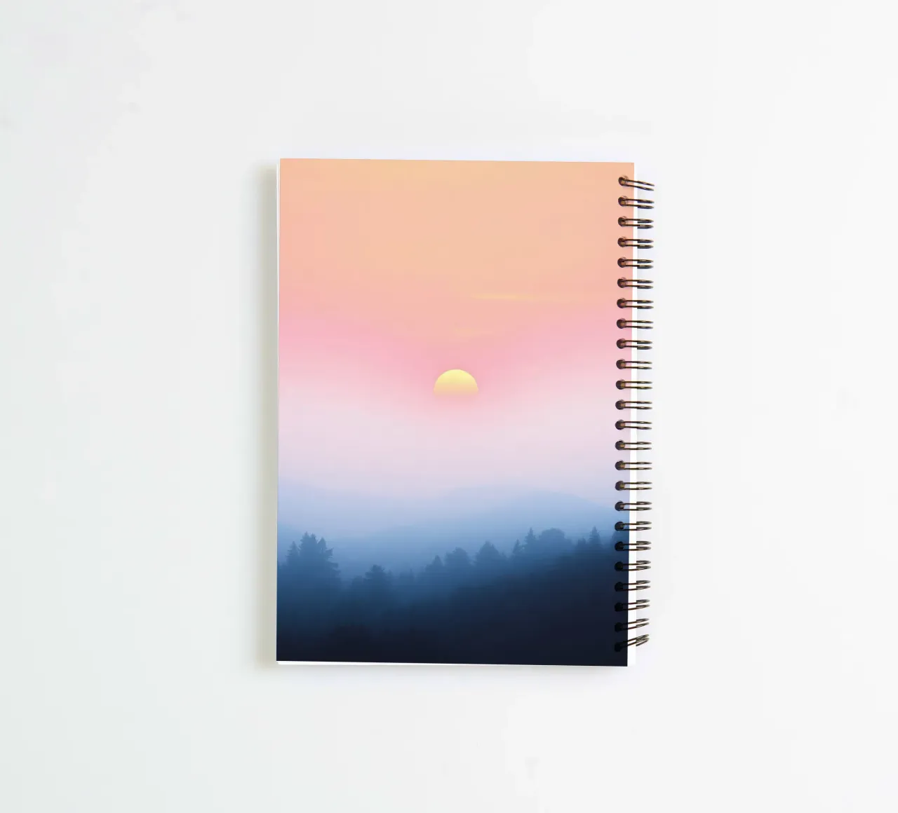 Mystischer Sonnenuntergang über Herbwald – Natur in Pastell Ringbuch von RB-Digital-Paintings