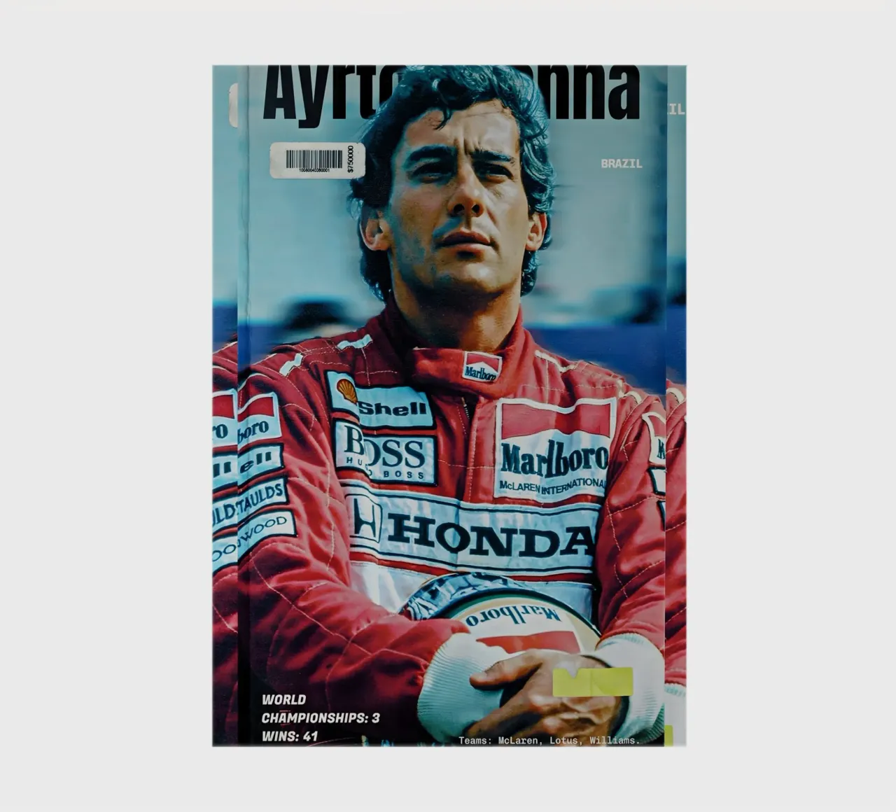 "Ayrton Senna, notebook by Low poly art