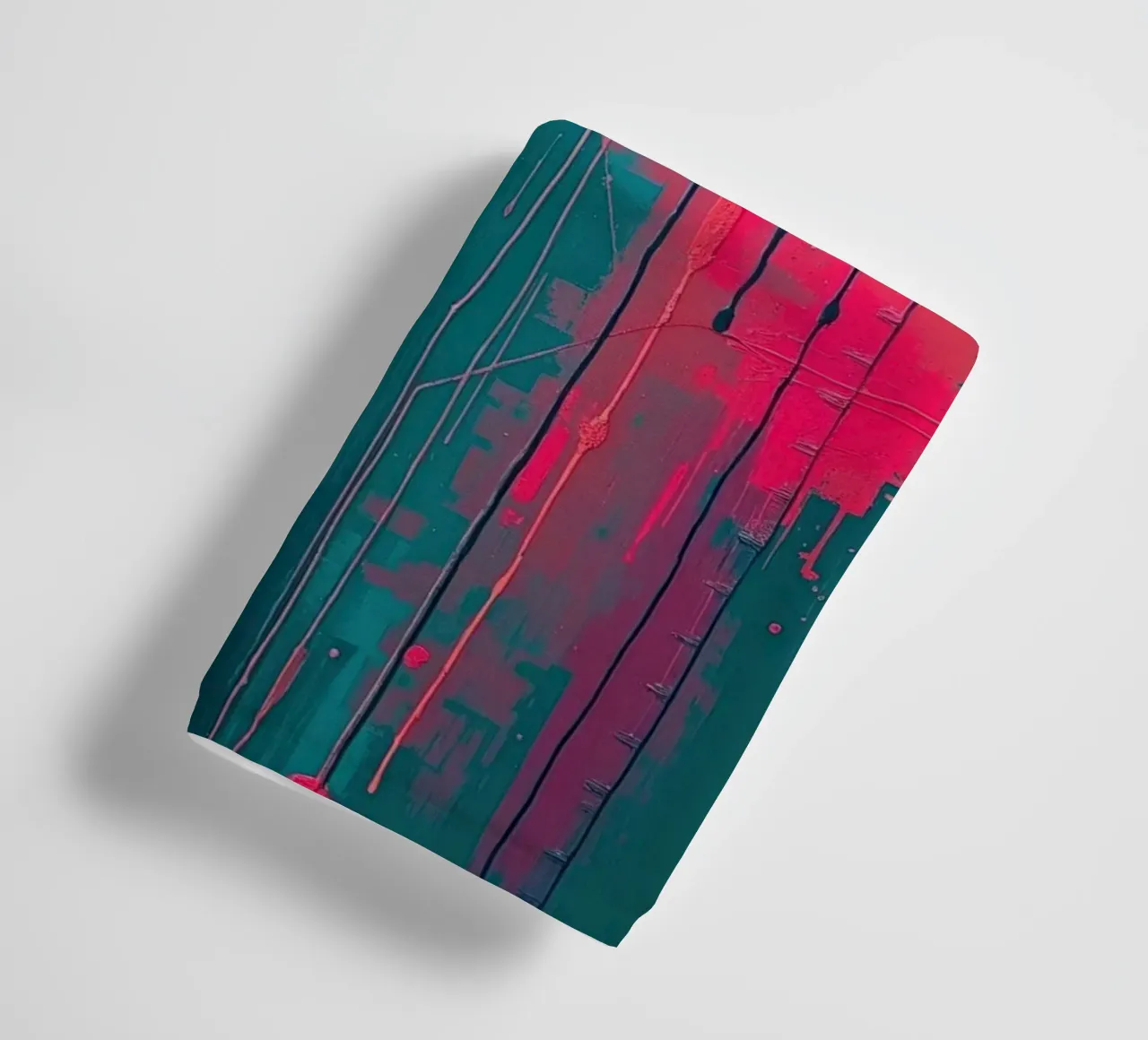 Urban Pulse - Abstract energy in pink & turquoise towel by RB-Digital-Paintings