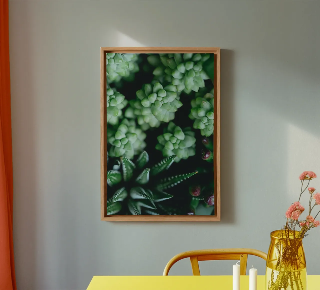 Texture botaniche tela con Cornice a cassetta da PhotoVibe Decor