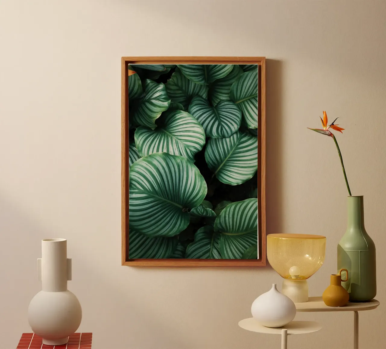 Texture botaniche tela con Cornice a cassetta da PhotoVibe Decor
