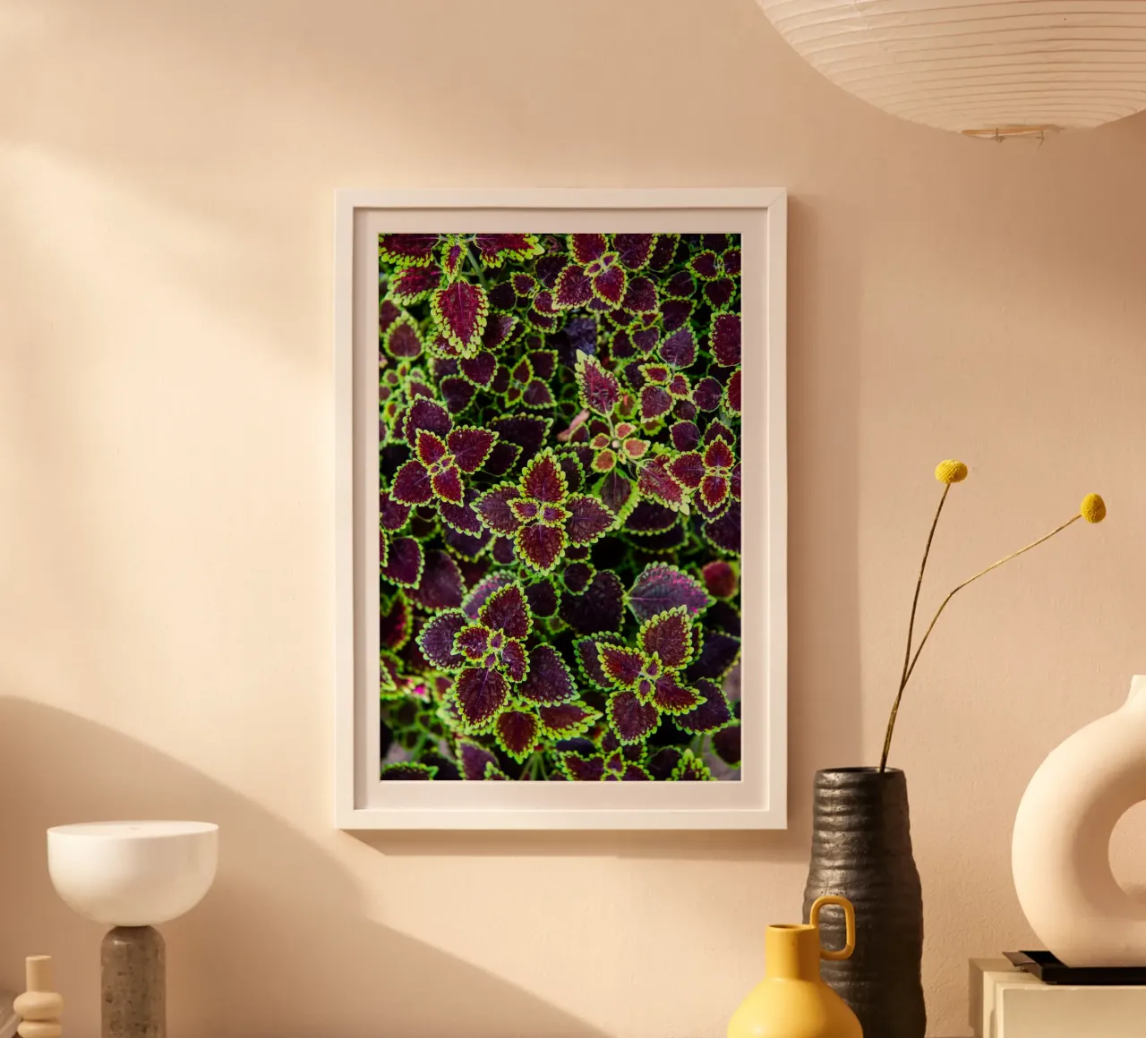 Texture botaniche poster con telaio in alluminio da PhotoVibe Decor