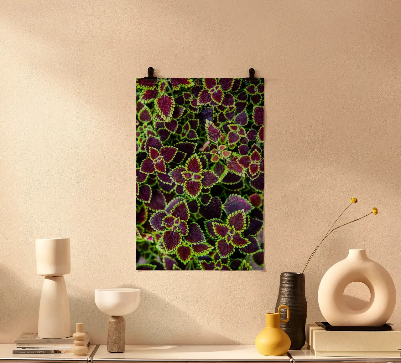Texture botaniche poster con telaio in alluminio da PhotoVibe Decor
