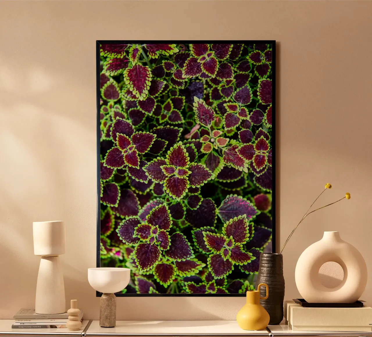 Texture botaniche poster con telaio in alluminio da PhotoVibe Decor