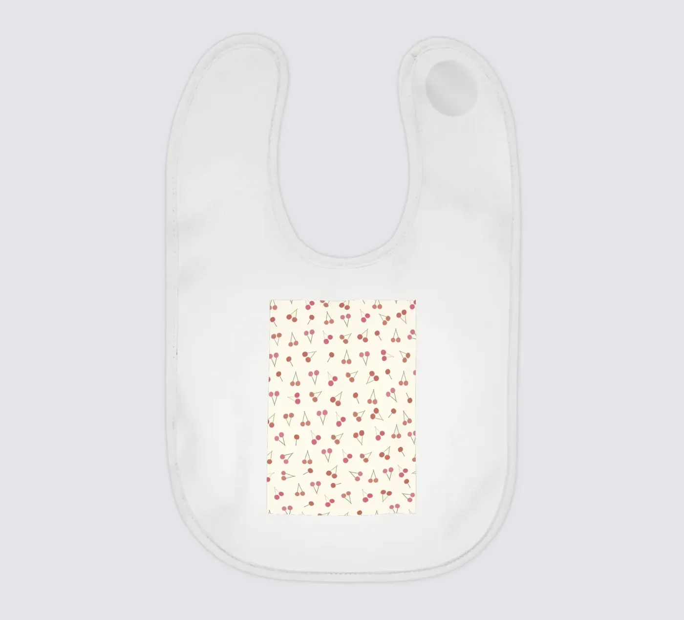 Cherries pattern baby bib by gulsengunel