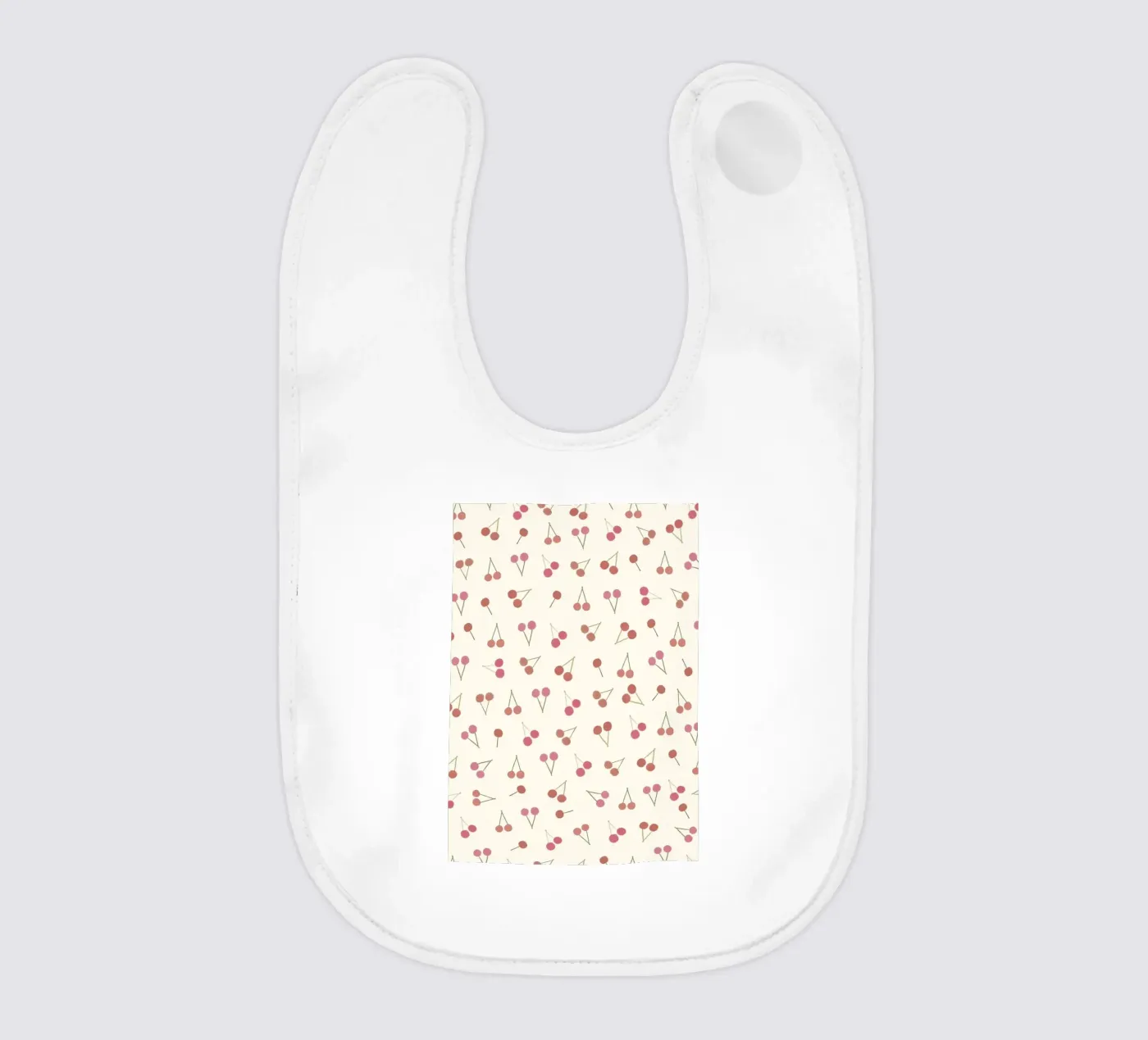 Kersen patroon baby slabbetje van gulsengunel