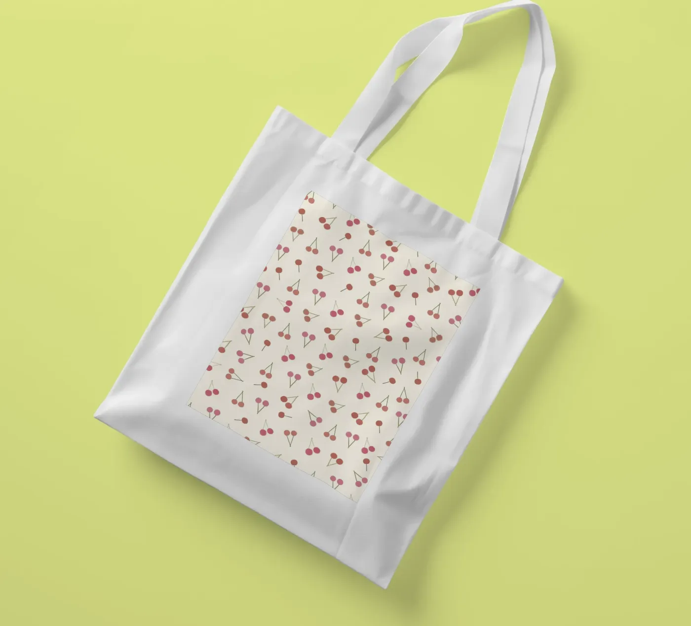 Cherries pattern Jutebeutel von gulsengunel