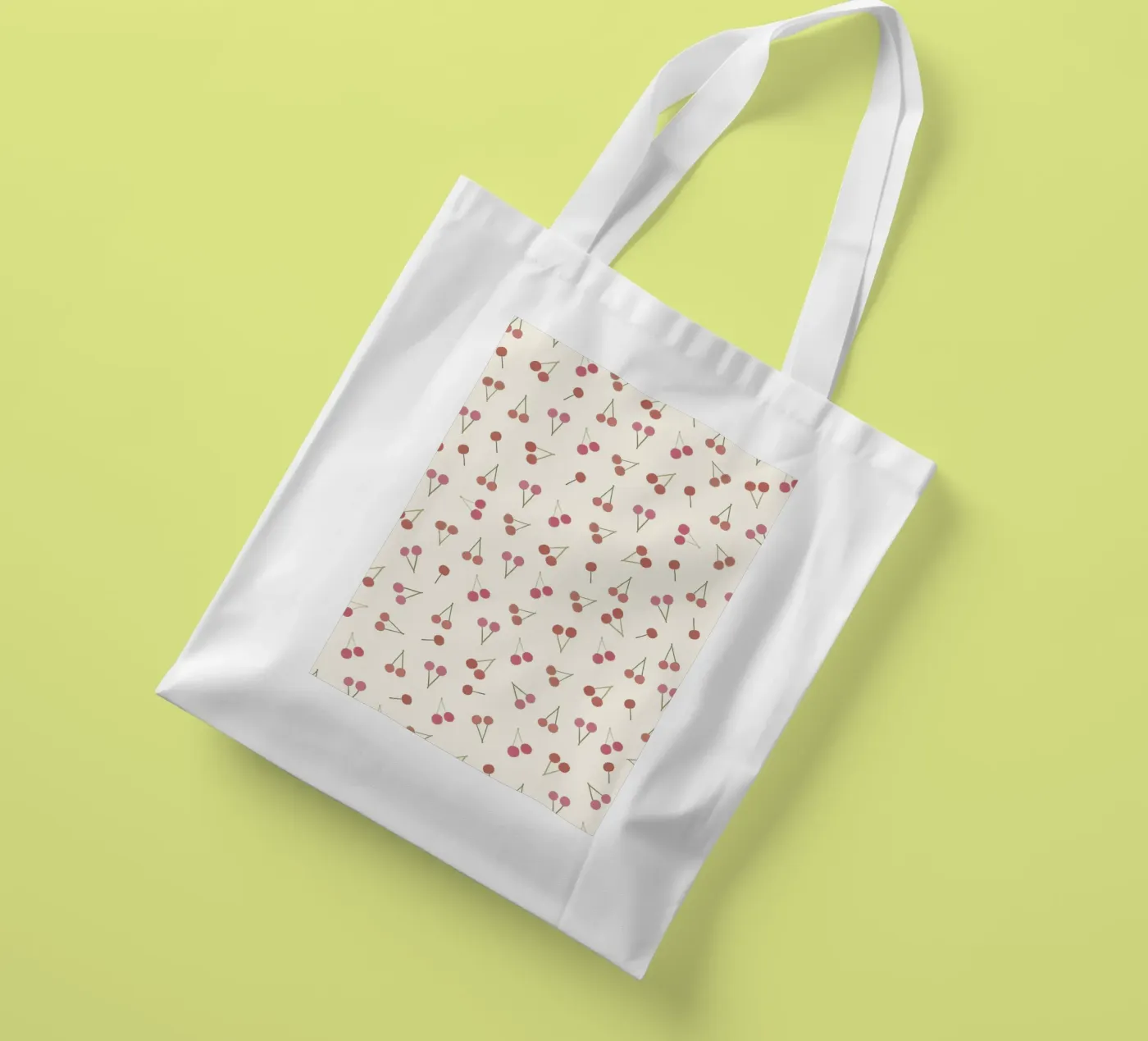 Cherries pattern Jutebeutel von gulsengunel