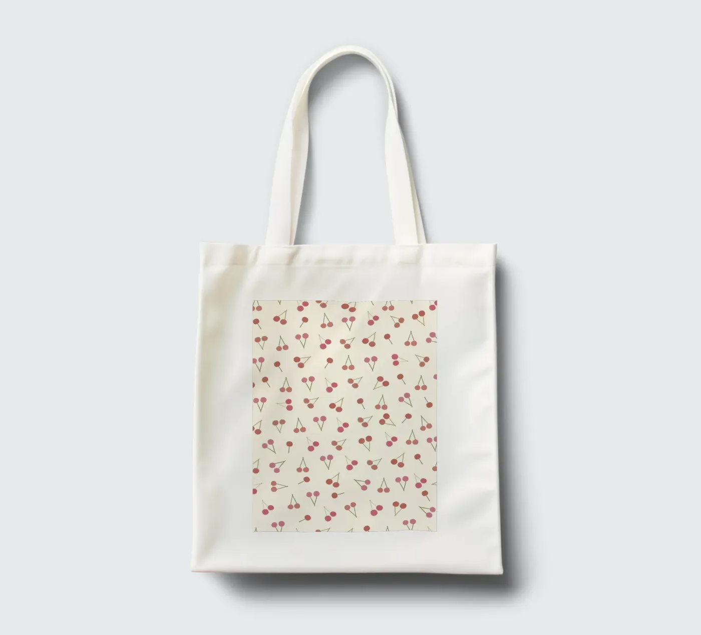 Cherries pattern tote bag by gulsengunel