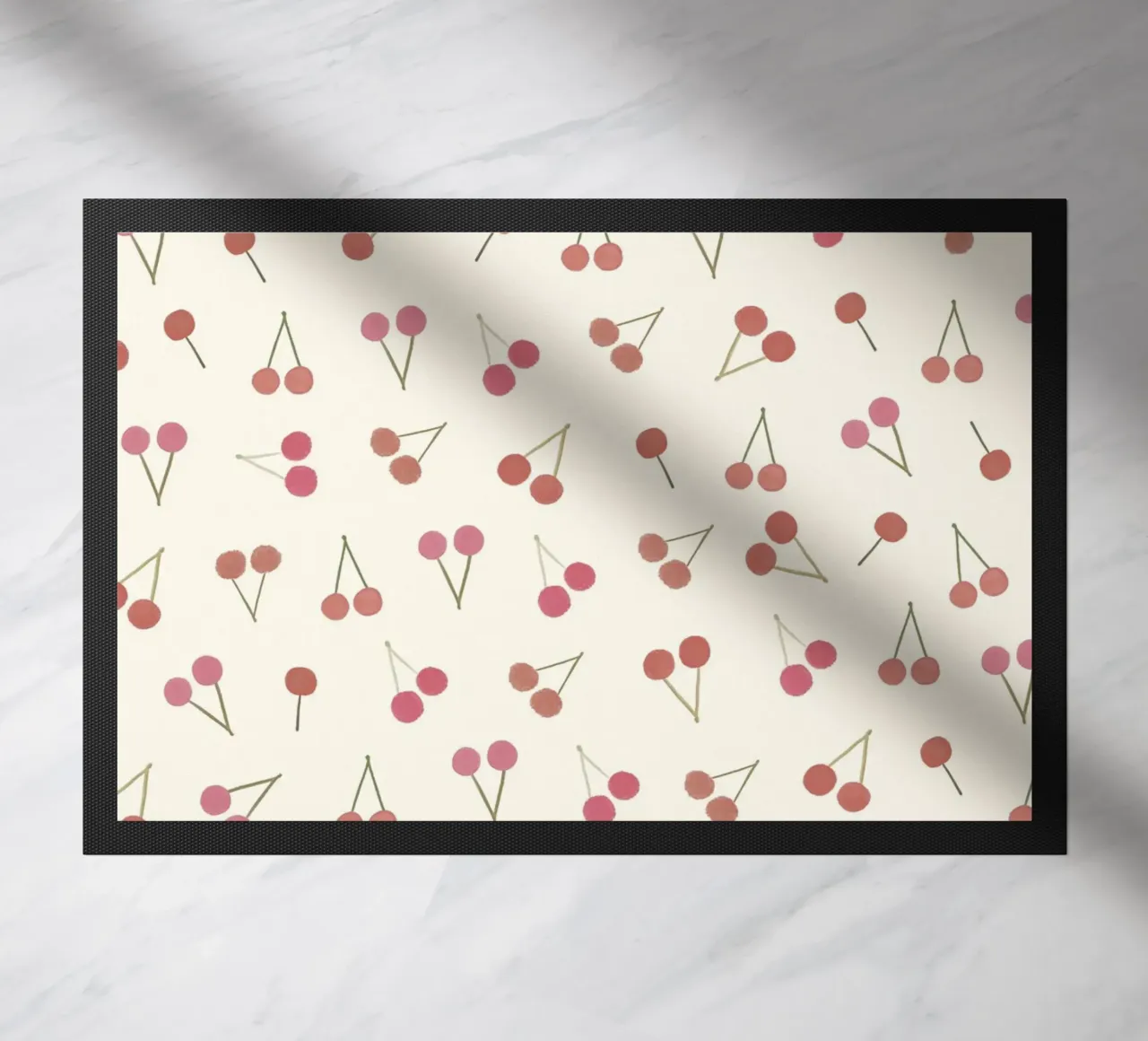 Cherries pattern doormat by gulsengunel