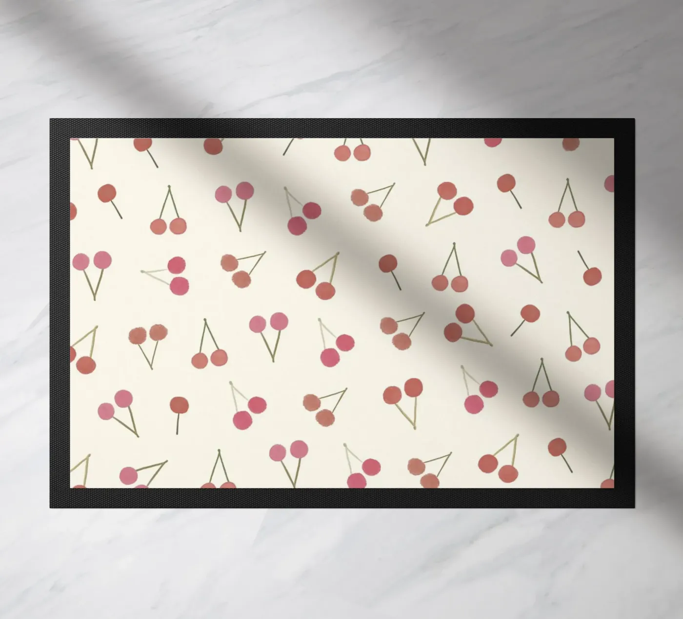Cherries pattern doormat by gulsengunel