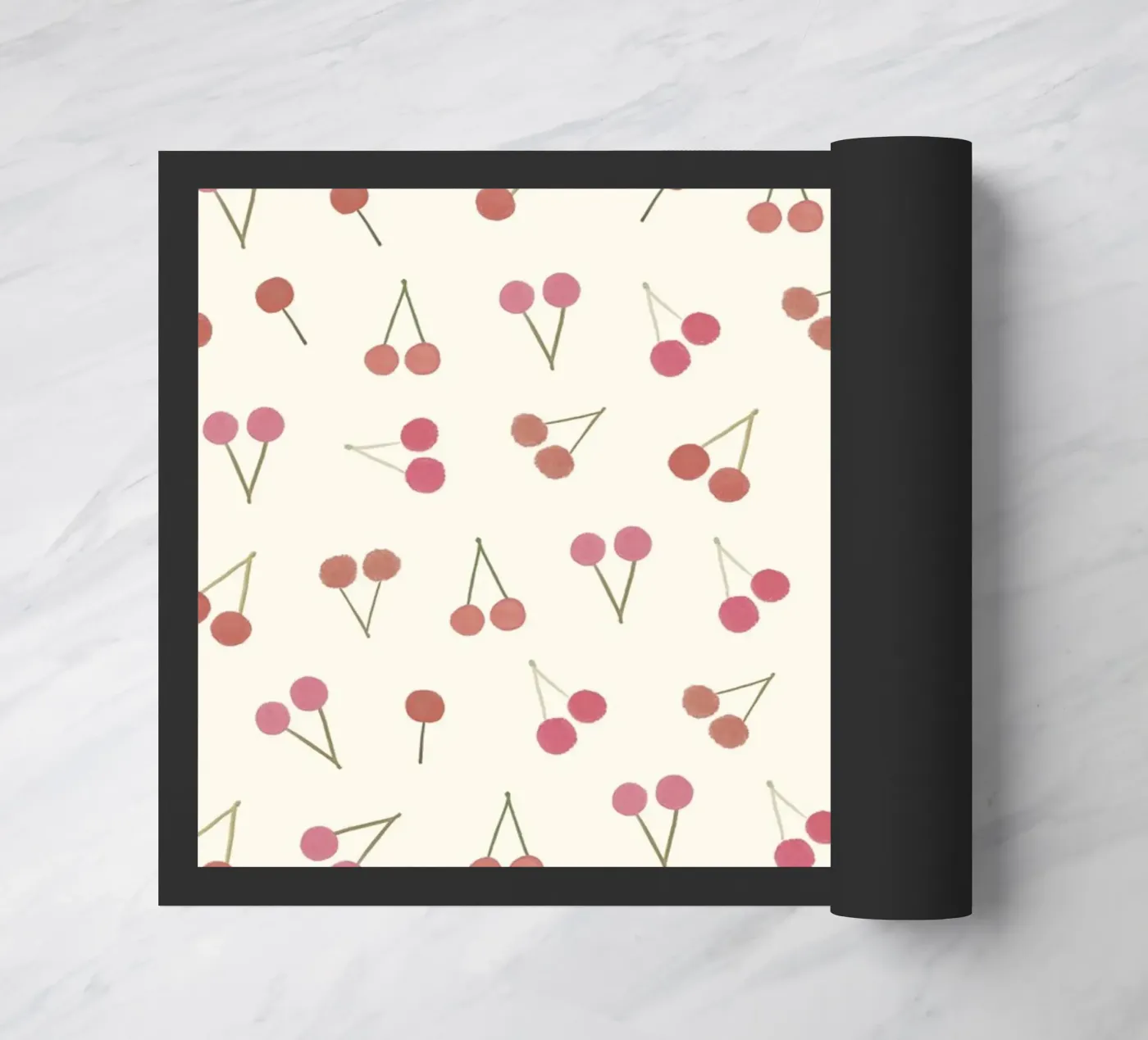 Cherries pattern doormat by gulsengunel