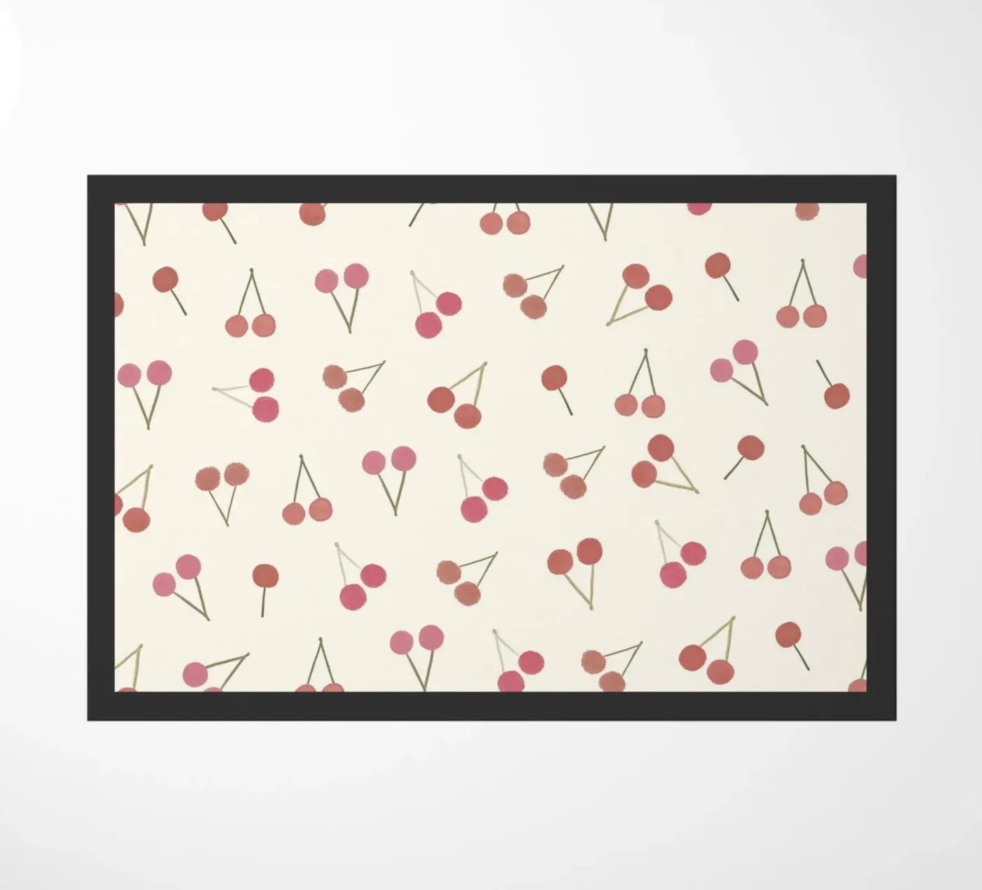 Cherries pattern doormat by gulsengunel