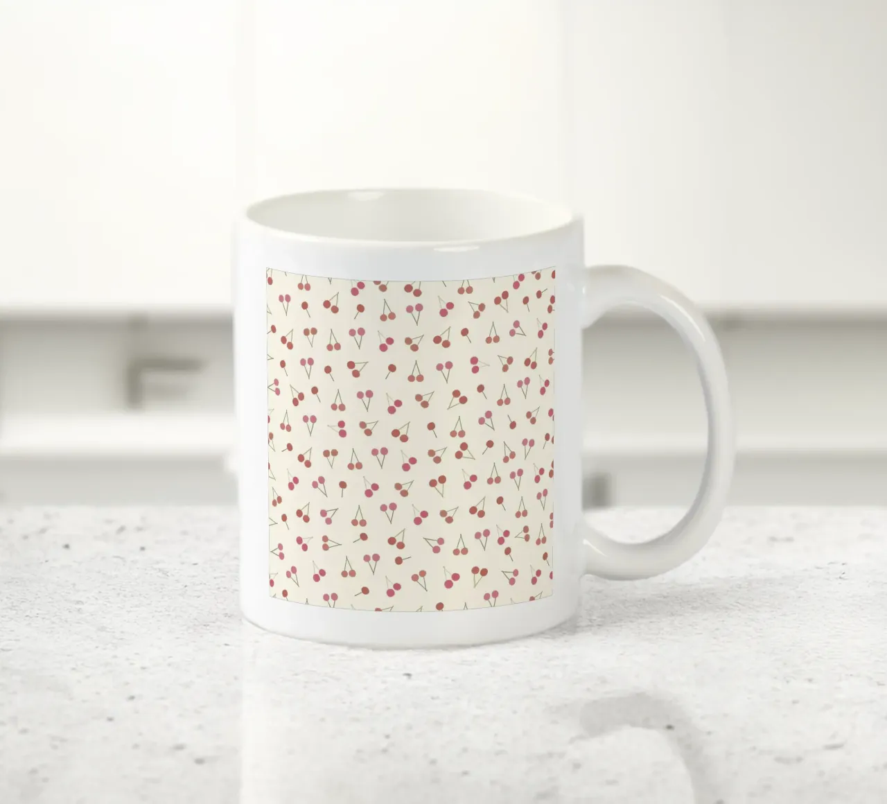 Modello ciliegie tazza in ceramica da gulsengunel