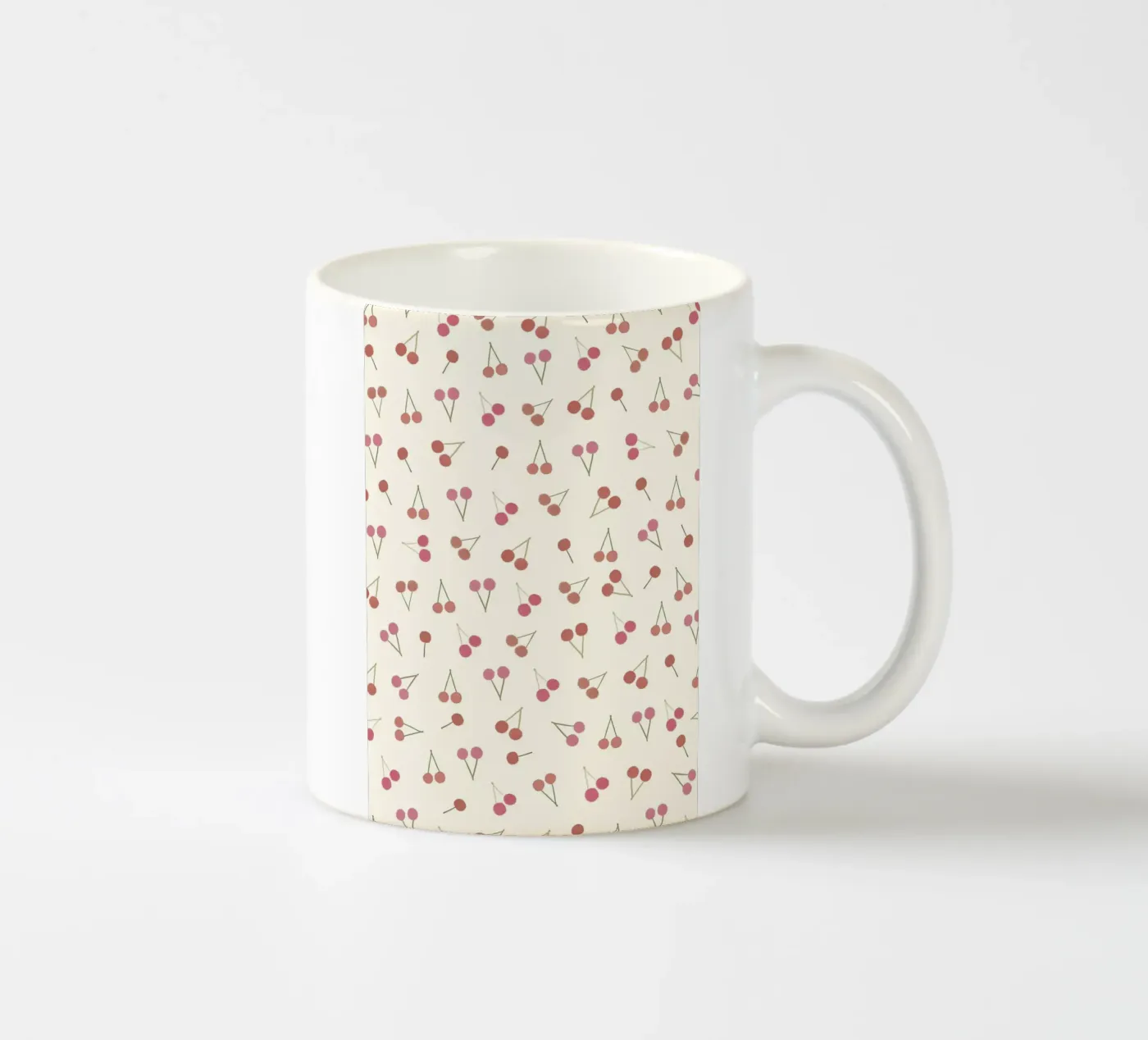 Cherries pattern Keramik Tasse von gulsengunel