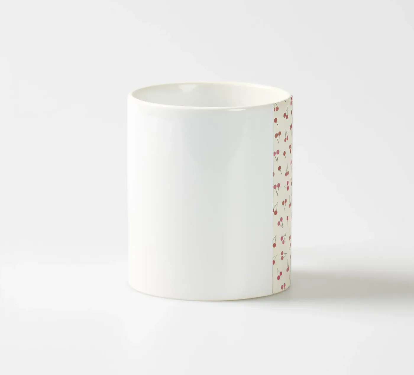 Cherries pattern ceramic mug by gulsengunel