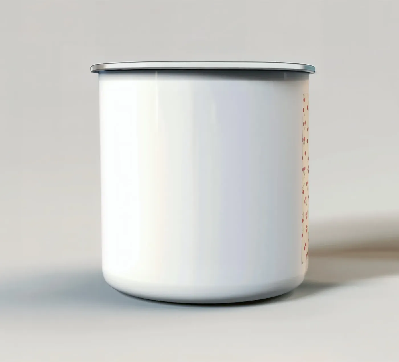 Cherries pattern enamel mug by gulsengunel