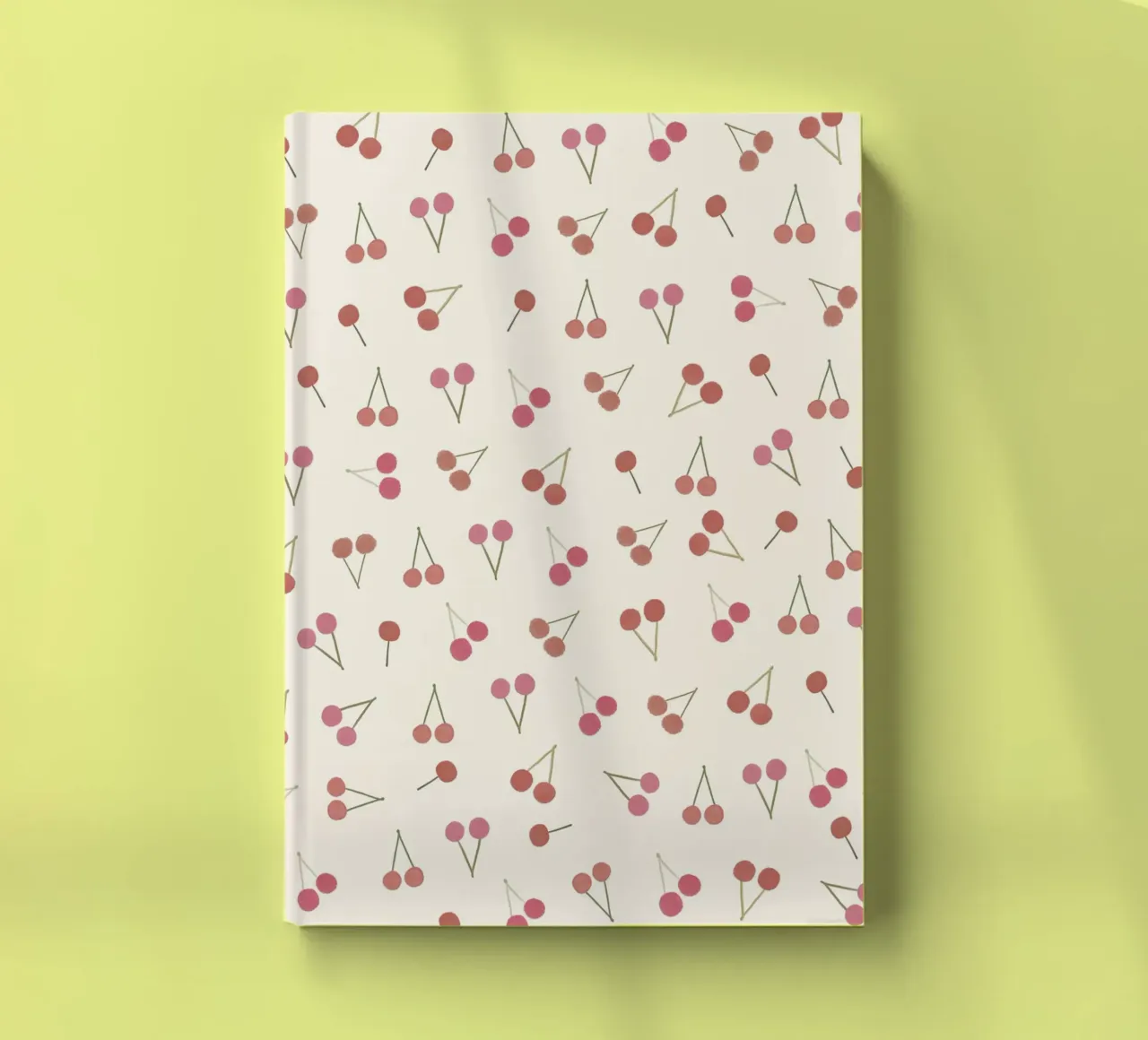 Cherries pattern notebook by gulsengunel