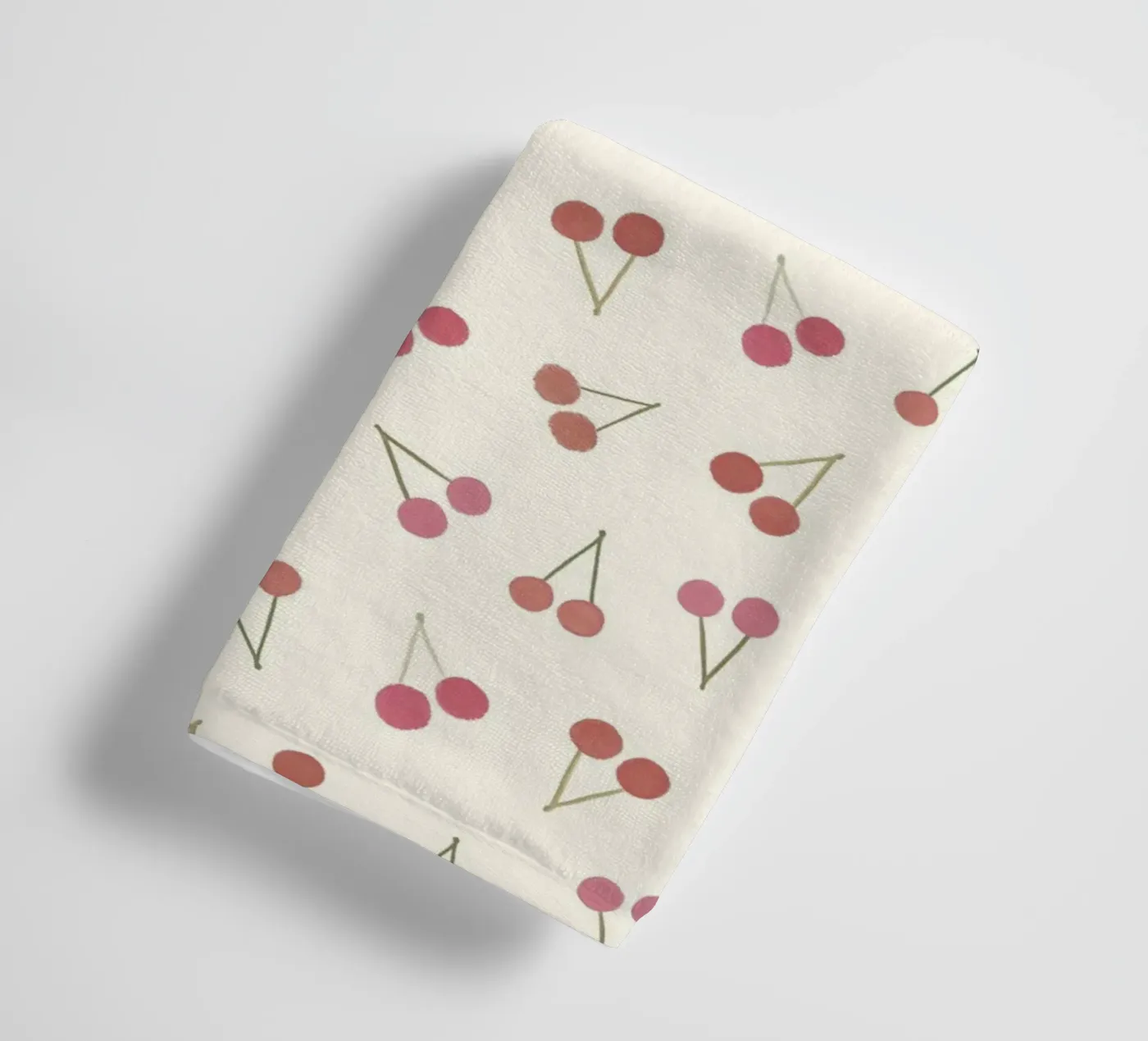 Kersen patroon badhanddoek van gulsengunel