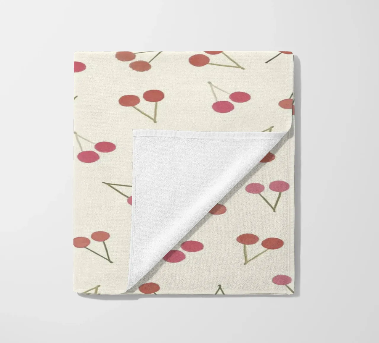 Cherries pattern beach towel by gulsengunel