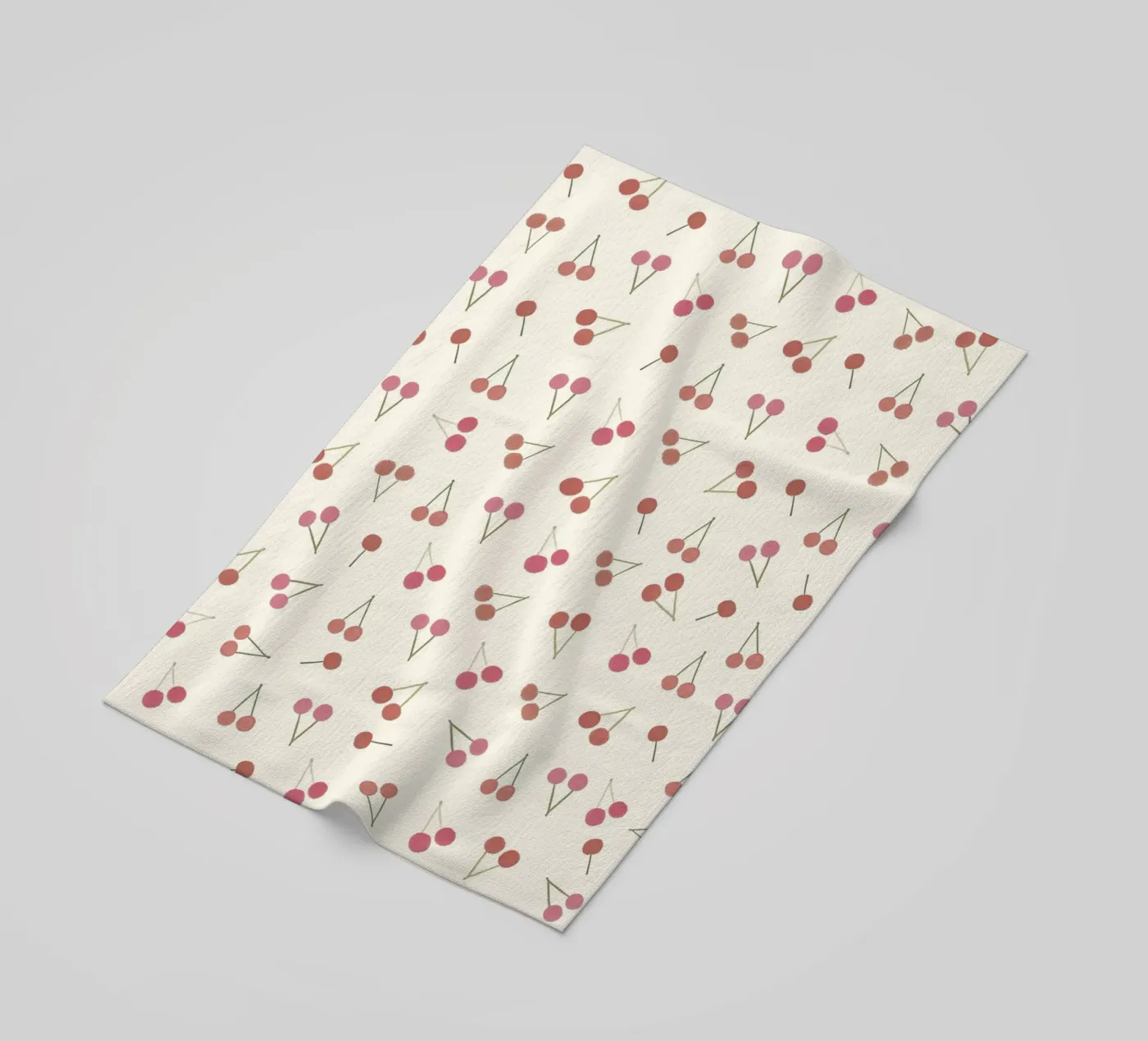 Cherries pattern beach towel by gulsengunel