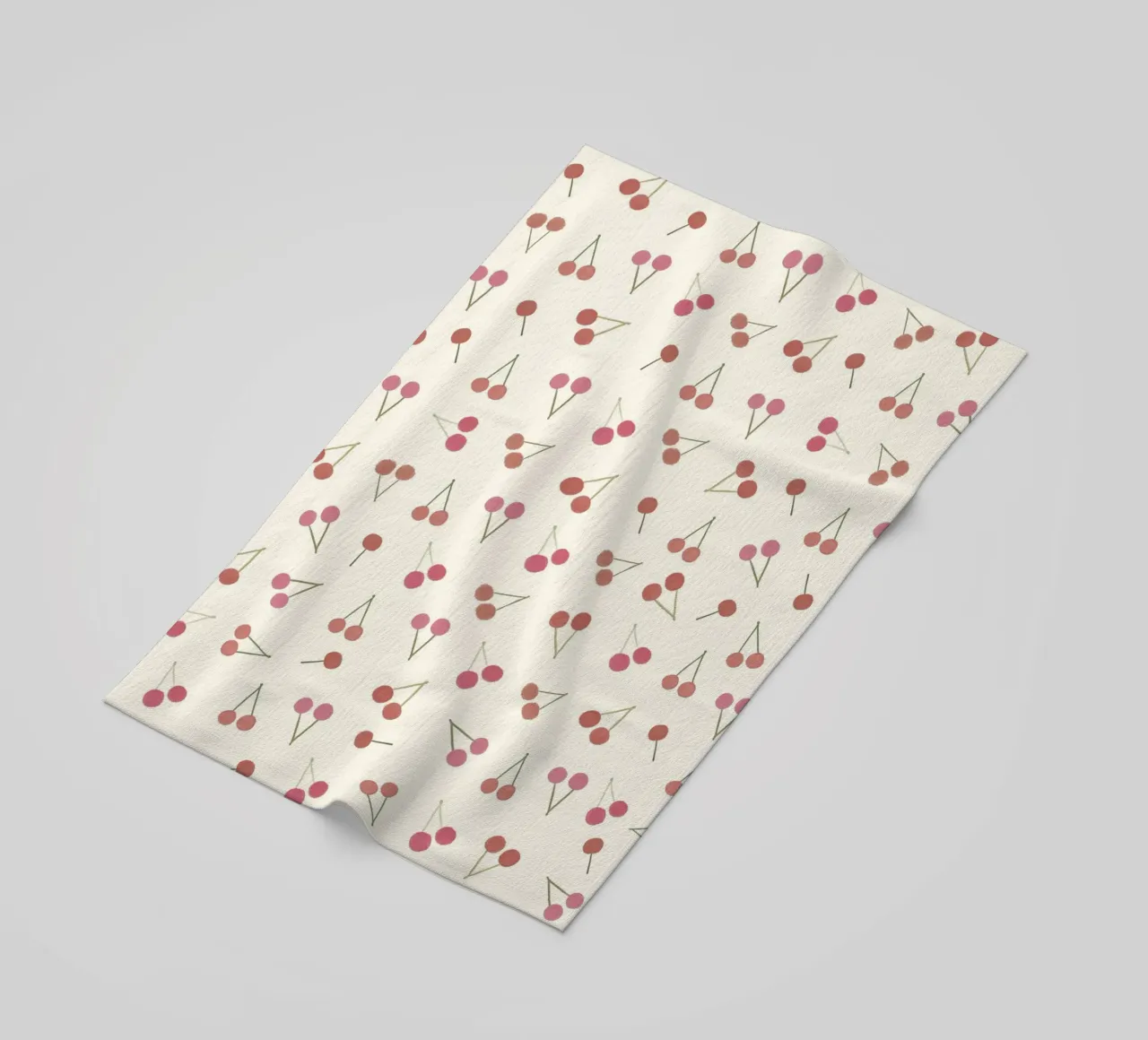Cherries pattern beach towel by gulsengunel