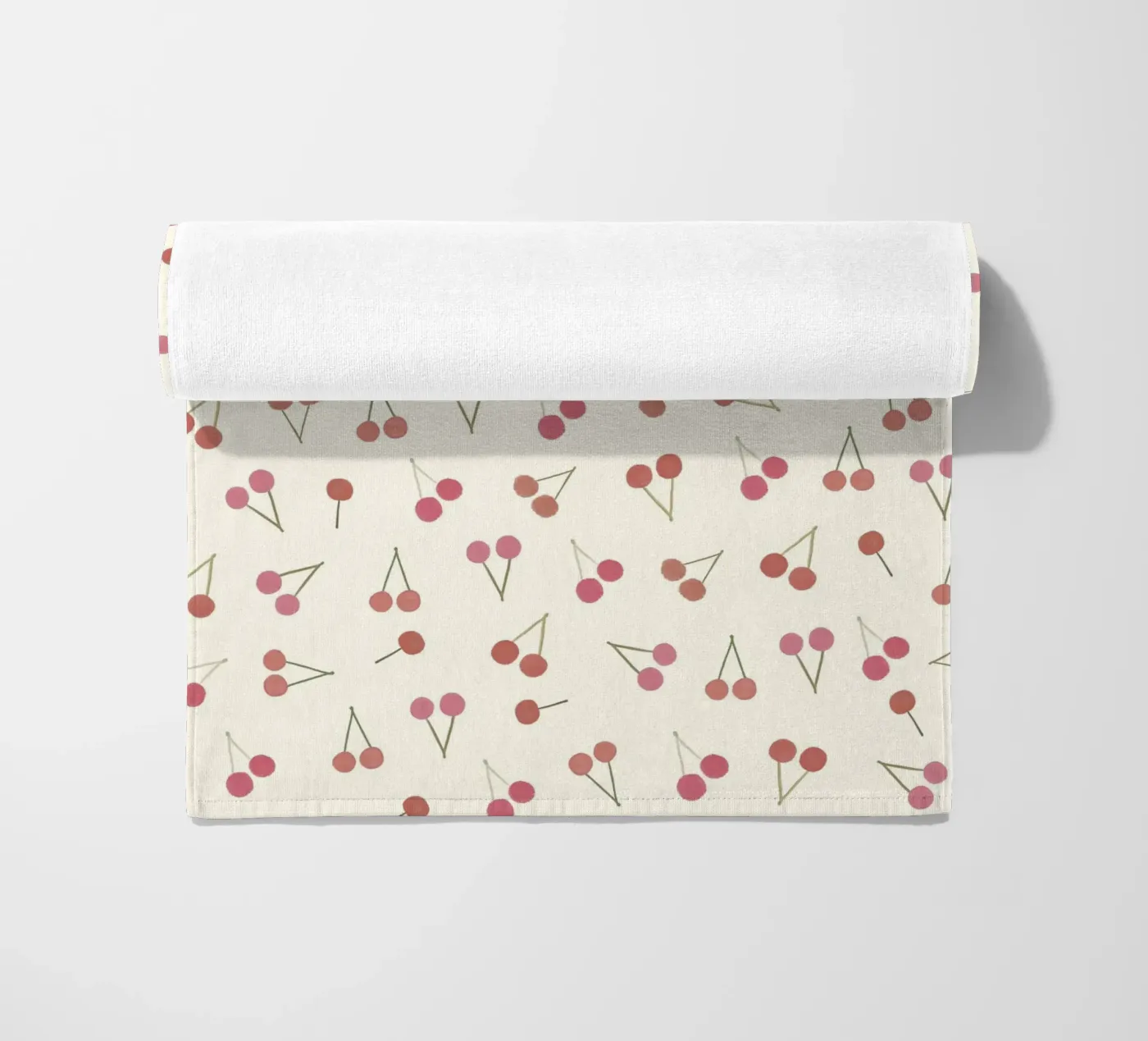 Cherries pattern beach towel by gulsengunel