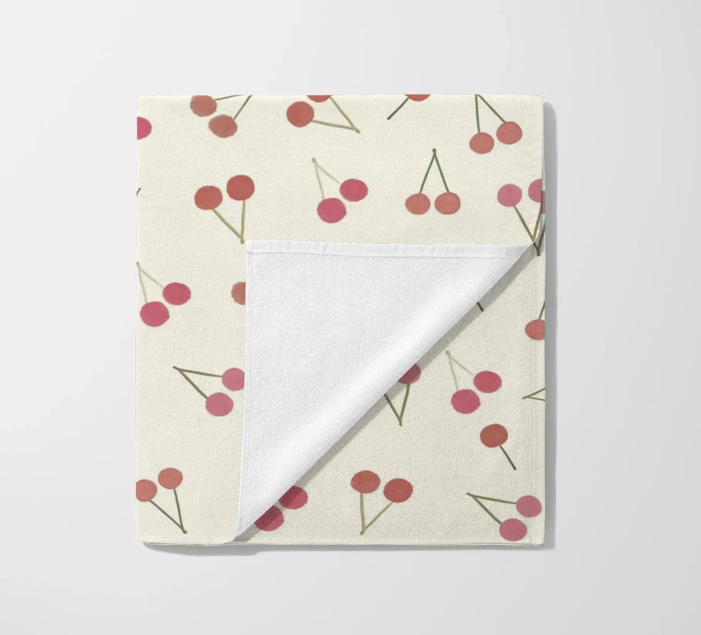 Cherries pattern beach towel by gulsengunel