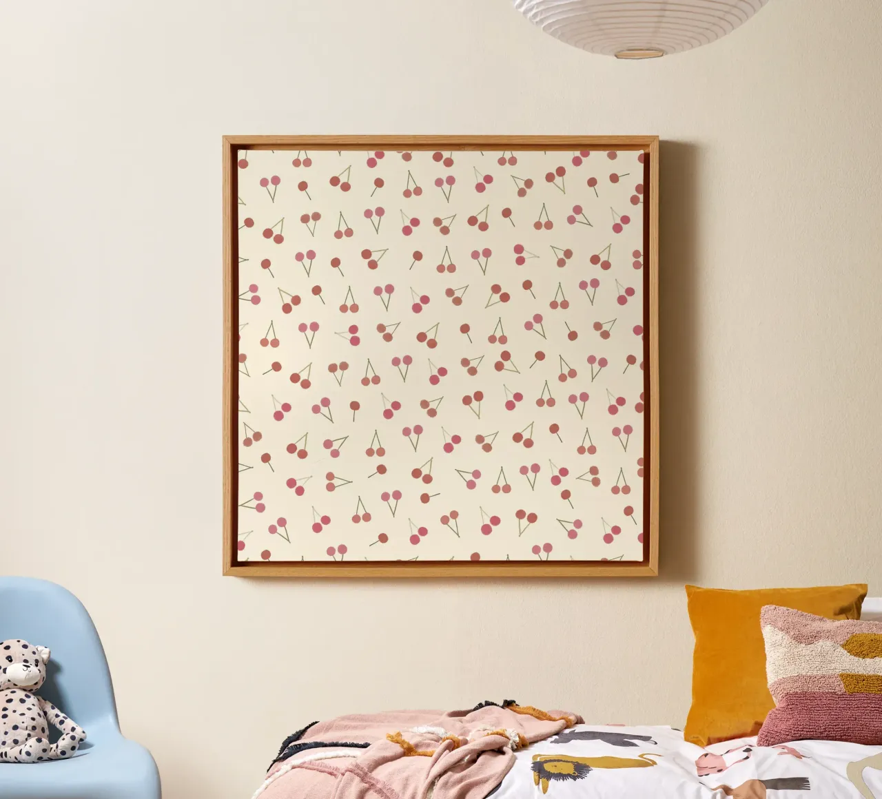 Cherries pattern canvas by gulsengunel