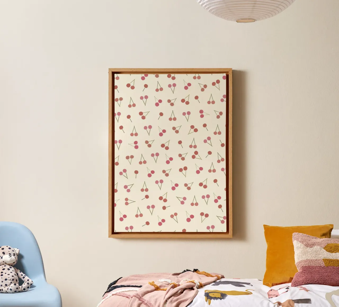 Cherries pattern canvas by gulsengunel