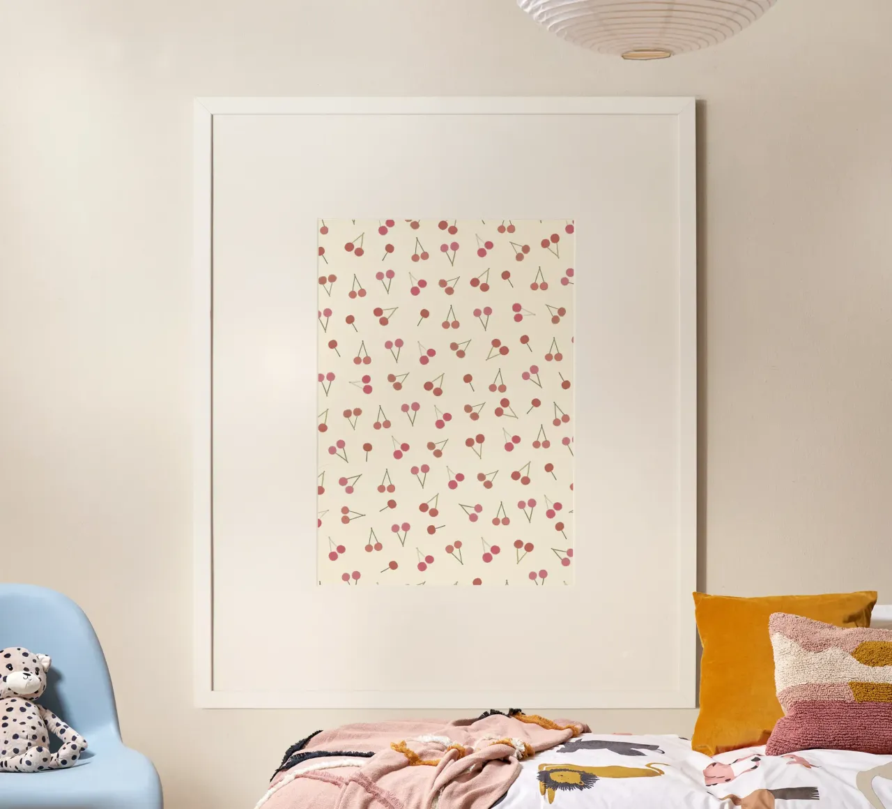 Cherries pattern poster by gulsengunel