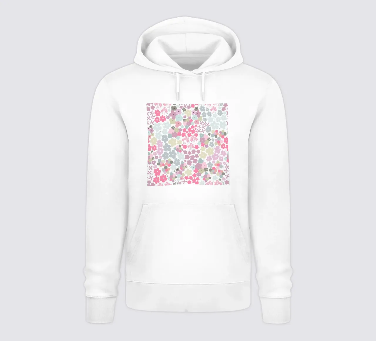 Modello a fiori colorati felpa con cappuccio da gulsengunel