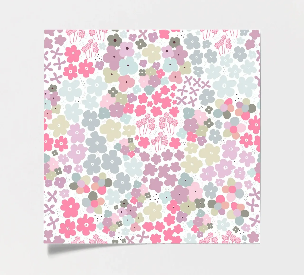 Colorful flowers pattern sticker sheet by gulsengunel