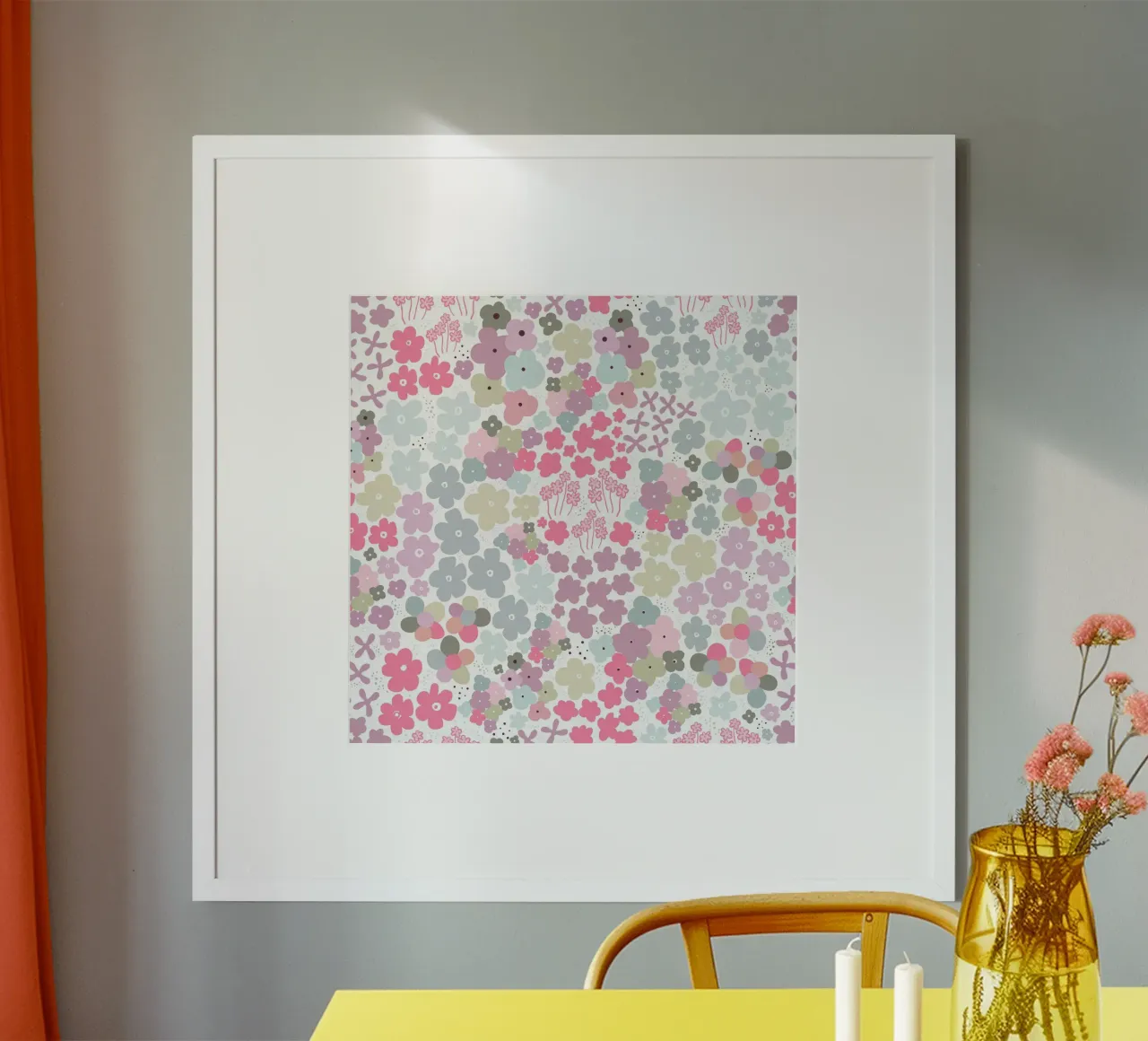 Modello a fiori colorati carta hahnemühle da gulsengunel