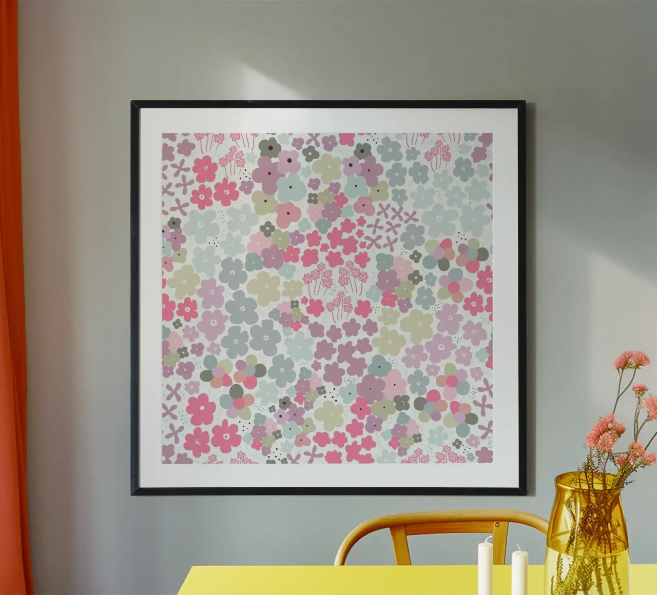Modello a fiori colorati carta hahnemühle da gulsengunel