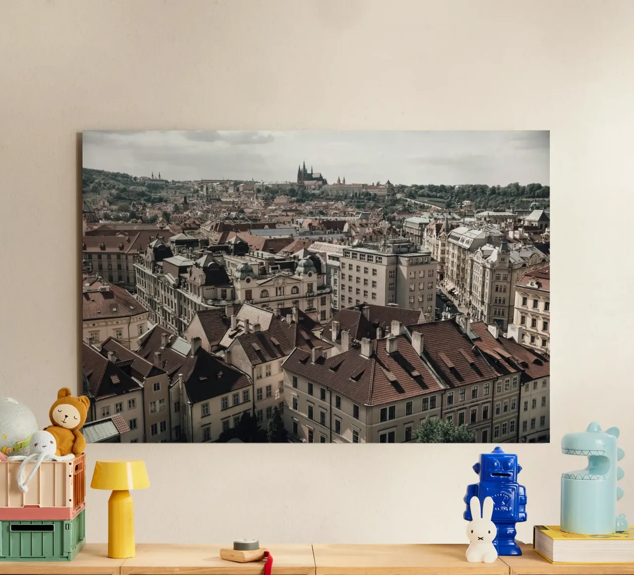 Goldene Dächer von Prag Alu-Dibond von Wanderlust Vibes